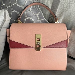 Henri Bendel Mini Uptown Satchel - Pink/Maroon